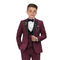 24h Ship Boy's Formal 4-piece Suit Set Including Blazer Vest Pants Bow-tie Smart Kids Tuxedo Suits Dress Wedding Ring Bearer