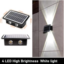 Solar Wall LED Light Outdoor Garden Decoration Wall Lamp High Brightness Up And Down Luminous Lighting Outdoor Solar LED Lamp