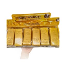 1PCS Simulate Gold Brick Squishy Slow Rising Stress Relief Toy Realistic Gold Bar Squeeze Anti-Anxiety Fidget Toy Party Favors