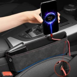Suede Seat Side Storage Pocket for Car Seat Gap Filler Organizer Box Pu Leather Car Crevice Stowing Tidy Interior Accessories