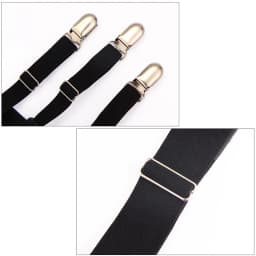 Men Shirt Stays Garters Belt With Locking Clamps,Adjustable Elastic Shirt Tuckers Garters,Shirt Holder,Leg Thigh Suspender Strap