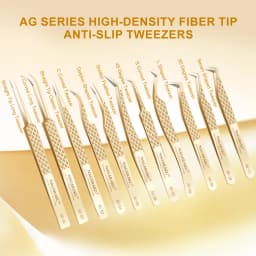 NAGARAKU Precision Fiber Tip Tweezer for Eyelash Extensions Professional Eyelash Tweezers Antistatic Straight