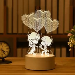 3D Lamp Acrylic USB LED Night Lights Neon Sign Lamp Xmas Christmas Decorations for Home Bedroom Birthday Decor Wedding Gifts