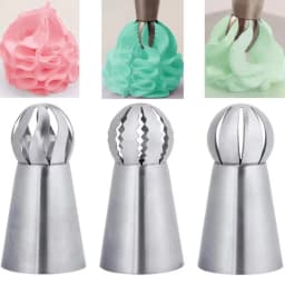 7PCS Stainless Steel Cake Nozzle Tube Head DIY Pastry Puff Skirt Icing Piping Nozzles Cake Decorating Supplies Baking Set Tools