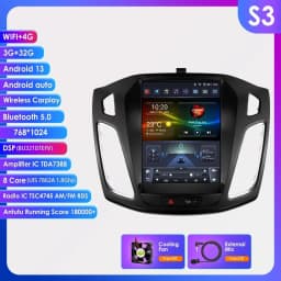9.7"Android 13 Car radio DSP Carplay for Ford Focus 3 MK 3 2011-2017 2018 2019 Multimedia Video player 4G Screen 7862 Head Unit