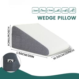 Wedge Pillow for Sleeping Bed,Air Layer Memory Foam for Back, Leg, and Knee Pain Relief Triangle Pillow with Removable Cover
