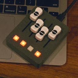 EM-PO2 MIDI Controller – 4 Faders + 4 Buttons for Digital Audio Workstation Music Production & Streaming Control