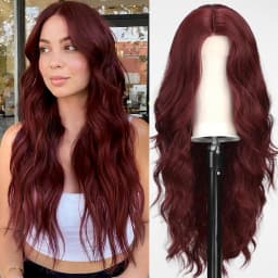 Black Long Wavy Synthetic Wig, Halloween Wig, Cosplay Wig, Role-Playing Wig, Daily Party Wig, High-Temperature Hair Accessory