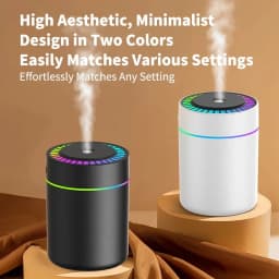 180ML Mini USB Electric Air Humidifier with Essential Oil Aroma Diffuser Mist Maker Lights for Car Home Bedroom