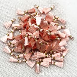 100/50Pcs 20mm Mini Metal Hanging Ring Tassel Trim Pendant DIY Craft Jewelry Handmade Earrings Decor Materials Fringe Trim