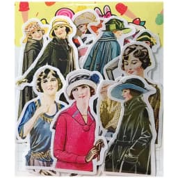 Stickers 25pcs Light Retro Salt Hand Account Material Stickers Vintage European Girls Noble Characters Kids Toys Waterproof