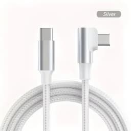 90 Degree PD 100W USB C Fast Charging Braided Cable For iPhone 15 16 17 Samsung Huawei Honor Xiaomi Redmi POCO Type C to Type C