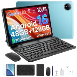 POCKAM P10 Tablet 10.1 "Tablet PC Display 48GB RAM(8GB + 40GB) 128GB ROM 7000mAh Unisoc T310 Android 16 Gemini AI Widevine L1