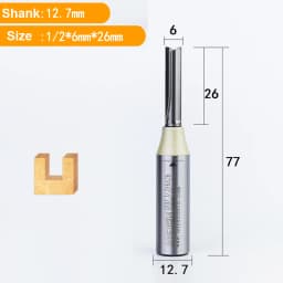 Arden 2 Flutes TCT Straight End Mill Woodworking CNC Tool Carbide Cutter 1/2 Shank Router Bit For Wood MDF Plywood Chipboard