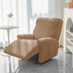 1/2/3 Seater Soft Recliner Sofa Cover Solid Color Simple Single Sofa Slipcover Relax Couch Armchair Protector Case Removable