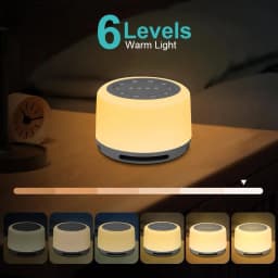 7 RGB Night Light & 24 Soothing Relax Sleep Sounds Machine with Adjustable Brightness Wireless Speaker White Noise Sound Machine