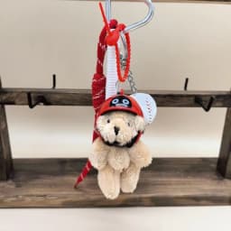 Cute DIY Pattern Helmet Bear Personalized keychain Cartoon Animal Charm Bag Design Bag Accessories Rope Hanging Accessories