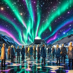 2025 New Northern Lights Starry Sky Projector Lamp LED Atmosphere Light Night Light for Room Party Decoration Children's Gifts