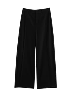 ZIQIAO Panel Design Curved Blade Pleat Casual Tros for Petite Women with Tailored Elements Spring 2026 New Arrival Long Pants