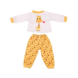 Cute Doll Pattern Pajamas for18inch doll&43 cm Reborn doll Flannel Homewear Set with Cartoon Design, Cozy Sleepwear Loungewear