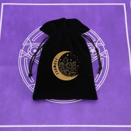 1Pcs 13x18cm Tarot Storage Velvet Bag Drawstring Pocket Board Game Card Embroidery Package Witchcraft Supplies for Altar Tarot