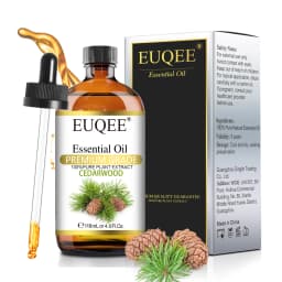 EUQEE 118ML Lavender Jasmine Eucalyptus Vanilla Peppermint Essential Oils with Glass Dropper|Aromatherapy, Humidifier,DIY Soap