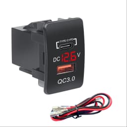 26x45mm Fast Charging Car Charger Socket QC3.0 USB+PD Type-C for Old Honda Fit Accord Civic CR-V HR-V City Odyssey