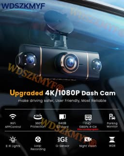4K Quad Lens Car Camera WIFI Dashcam 360° Coverage Car DVR 24H Parking Monitor Starlight Night Vision Car Security Accessory