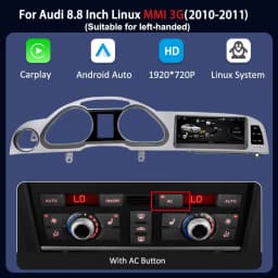 8.8 Inch Linux Wireless CarPlay Andorid Auto Car Radio For Audi A6 C6 4F 2005-2011 MMI 2G 3G GPS Navigation Stereo Autoradio