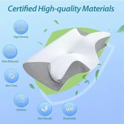 2026 NEW Butterfly-shaped comfortable pillow, soft memory foam pillow, neck support, neck pain relief, neck pillow