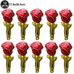 10pcs Mini Rose Flower Balloons Rose Shaped Balloons Birthday Wedding Balloon Mother's Day Decoration Baby Shower Party Supplies