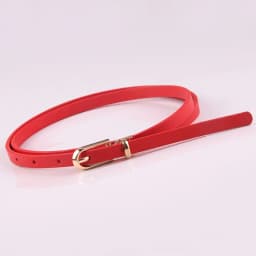 1x108cm PU Leather Women Thin Belt Simple Solid Color Versatile Pin Buckle Thin Belt Dress Decoration Women Designer Belts