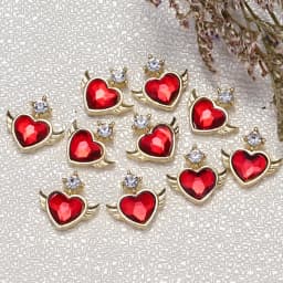 10Pcs 3D Crystal Butterfly Nail Charms Hollow Shape with Rhinestones for DIY Nail Art Decorations 8*8.5mm Shiny Butterfly Gems 9