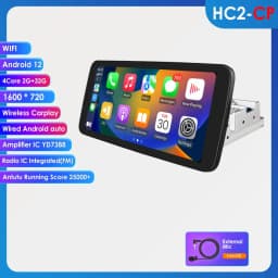 10.33inch 1 DIN Universal Android Car Radio Multimedia Video Player Rotatable Auto Touch Screen DSP Carplay Headunit WIFI 7862