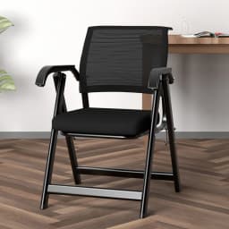 Comfortable Folding Office Chair Adjustable Backrest Desk Chair for Long Sitting Use for Study/ Meeting/ Gaming & Training