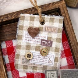 1 PC Patch Series Retro English Label Cloth Adhesive Stickers Creative Collage Decoration Junk Journal DIY Scrapbook Stickers