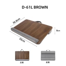 MUMUCC Wooden Suspended Bed Laptop Desk, Portable 15 Inch Bed Study Table with Handle, Sponge Cushion & ABS Slot, Compact