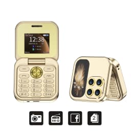 SERVO I17 Mini Dual SIM Card Flip Mobile Phone 2G GSM Magic Voice FM Radio Speed Dial Video Player Flashlight Foldable Cellphone