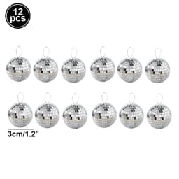2-10cm Mirror Disco Ball 70s 80s Party Decors Reflective Ball Hanging Ornaments for Christmas Birthday Party Wedding Decorations