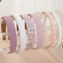 7-Piece Set of Retro French-Style Versatile Floral and Plaid Headbands for Women, Suitable for Party Outfits and Outdoor Wear