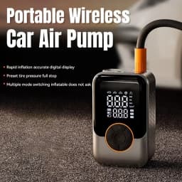 Cordless Car Tire Inflator Portable Air Compressor, 150 PSI Air Pump with Pressure Gauge, for Bicycle Bikes Motorcycles Balls