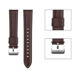22mm 20mm Leather Band for Samsung Galaxy Watch 3 41mm 45mm Bracelet For Active 2 / Watch 4 Watch5 Watch6 Replacement Strap