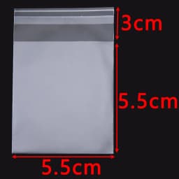 100pcs Transparent Frosted Opp Bag 5.5cm 7cm 8cm 10cm Self Adhesive Pouch for for DIY Handmade Candy Cookie Gift Packaging Bags