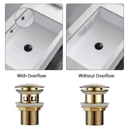 Bathroom Sink Drain Wash Basin Drainer Waste Pipe Sink Plug Pop-Up Button Luxury Brush Gold Brass Material Matt Black Rose