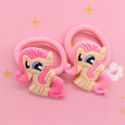 2Pcs/Set Sweet Cake Ice Cream Shape Hair Accessories Colorful Nylon Headband Kids Ponytail Holder Scrunchie Ornaments Gift