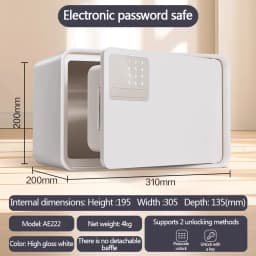 All steel fingerprint password safe New safe small automatic door safe box 20/25cm anti-theft password key safe Jewelry safe