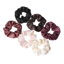 16/6-Piece Women's Pure Color Satin Large Scrunchie Daily Simple Atmospheric Set