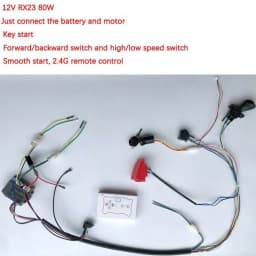 1set DIY Wire Switch Receiver RC Kit With 2.4G Remote Control Baby Electric Car Controller For Kids Electric Car Modified