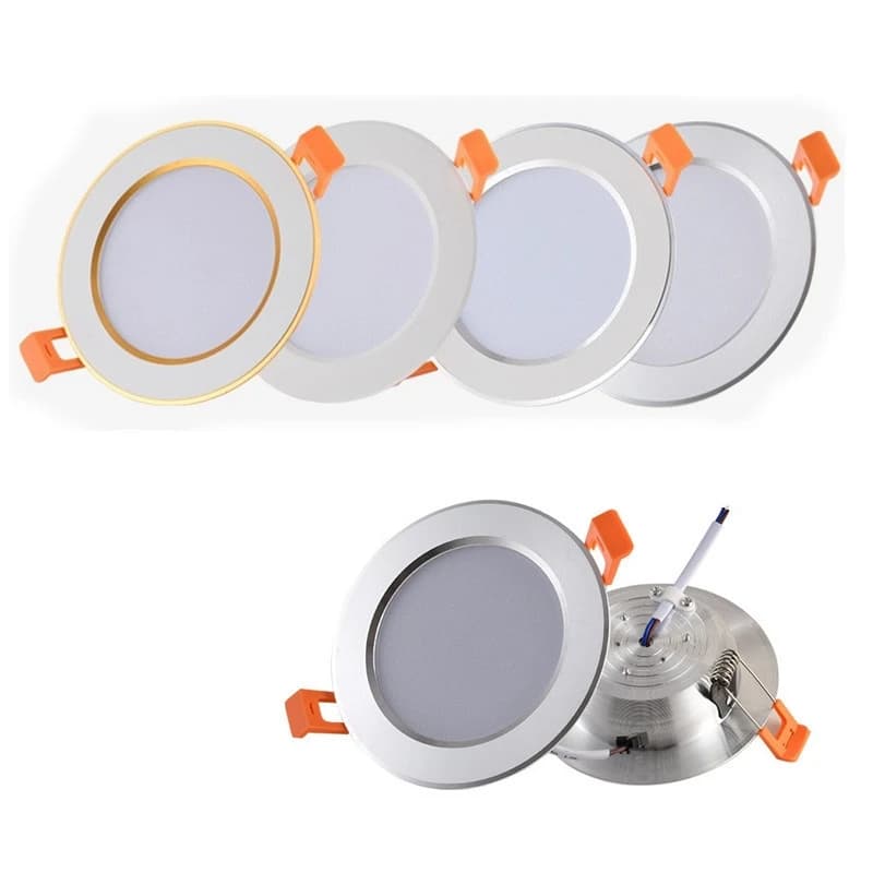 Dimmable Led Downlight Three Colors 5W 7W 9W 12W 15W Recessed in LED Ceiling Light AC 220V Indoor Lighting Warm Cold White Lamp