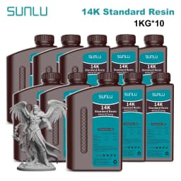 SUNLU 10KG ABS-Like/ Standard / Water-Wash/ 14K High Precision Resin 405nm Rapid UV-Curing Photopolymer Resin 1KG/Bottle